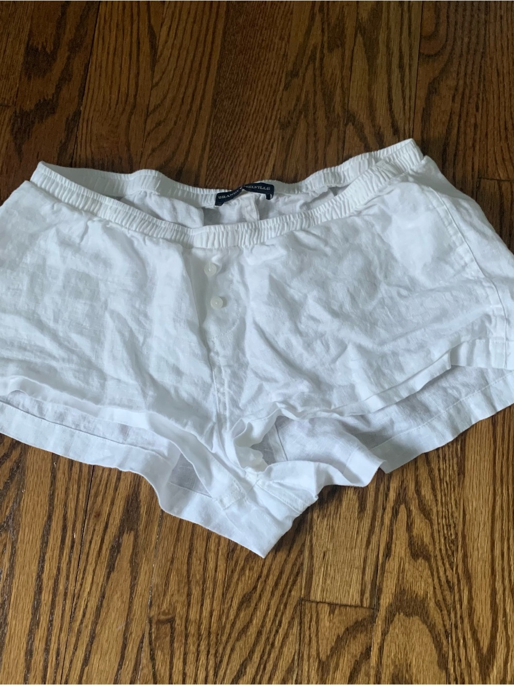 Brandy Melville White 100% Linen Shorts EUC #summer #minimalist #loungewear
